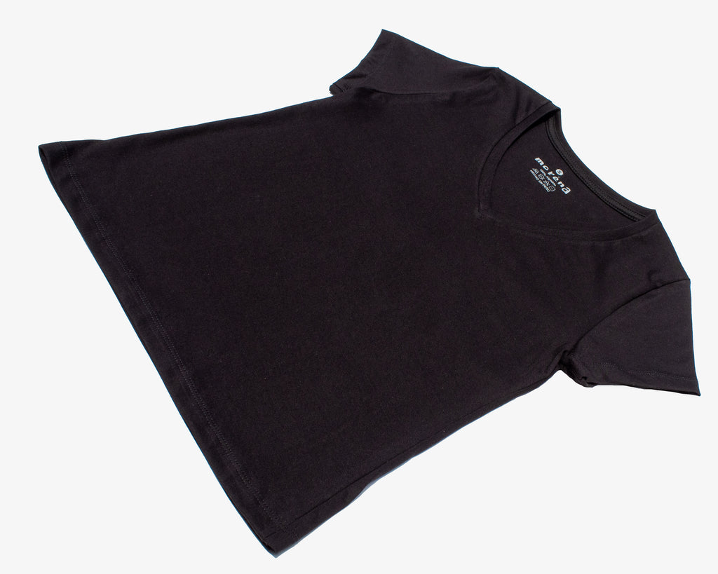 Polo cuello V Negro