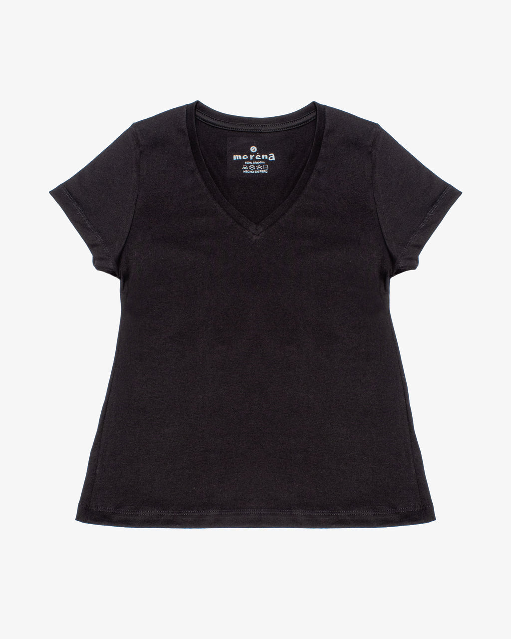 Polo cuello V Negro