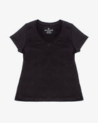 Polo cuello V Negro