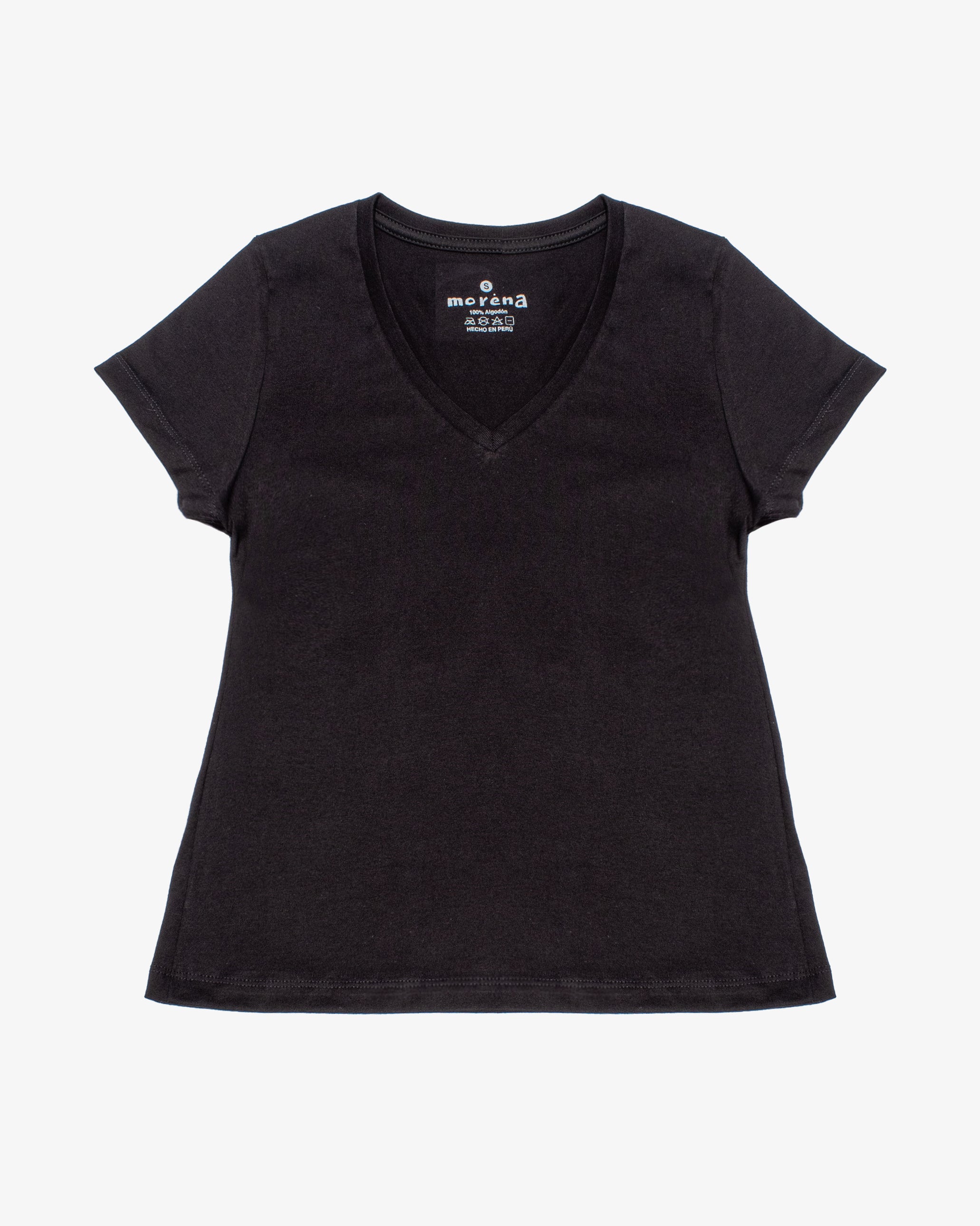 Polo cuello V Negro
